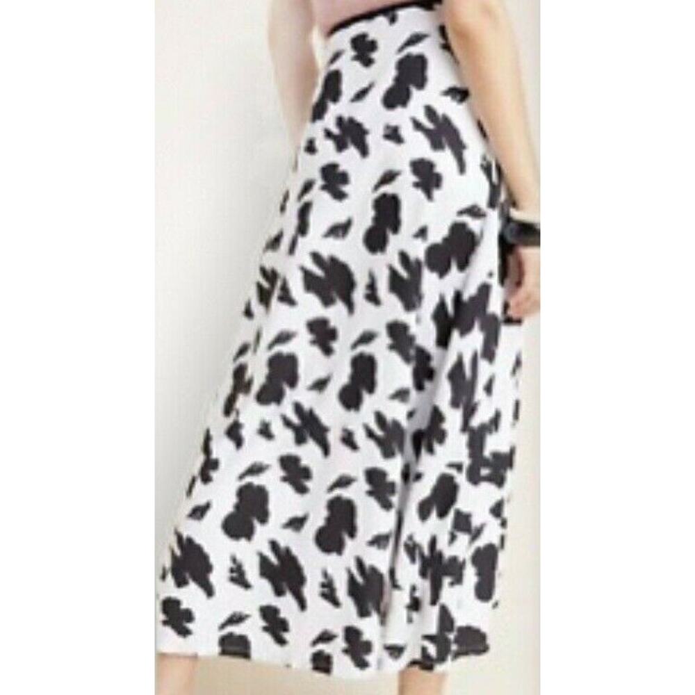 Anthropologie Sanchita Windsor Cascade Women's B/W Maxi Flare Skirt Size 00P NWT - Picture 2 of 11
